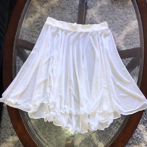 White Motionwear Mesh Ballet Skirt, Size L